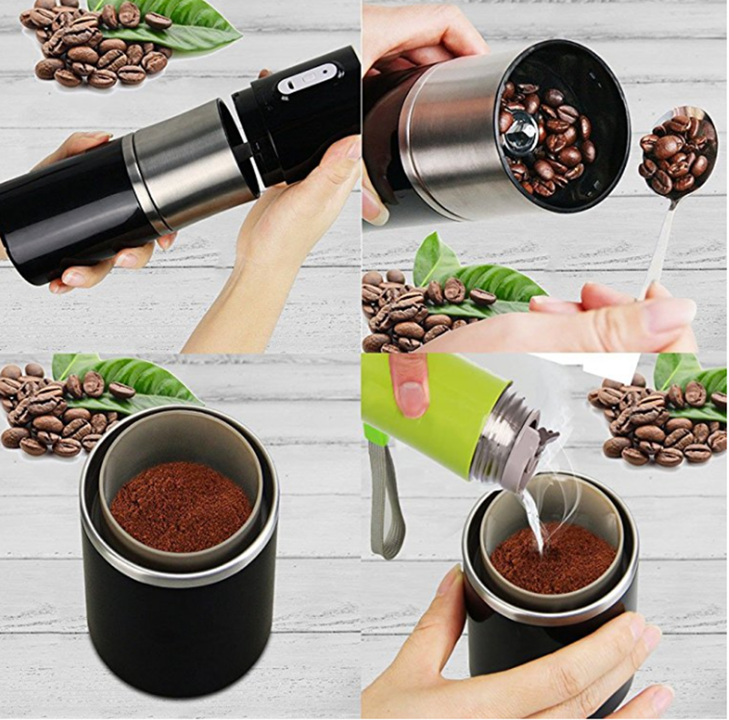 Portable Coffee Maker Travel French Press Mini Electric Grinder Machine  Office